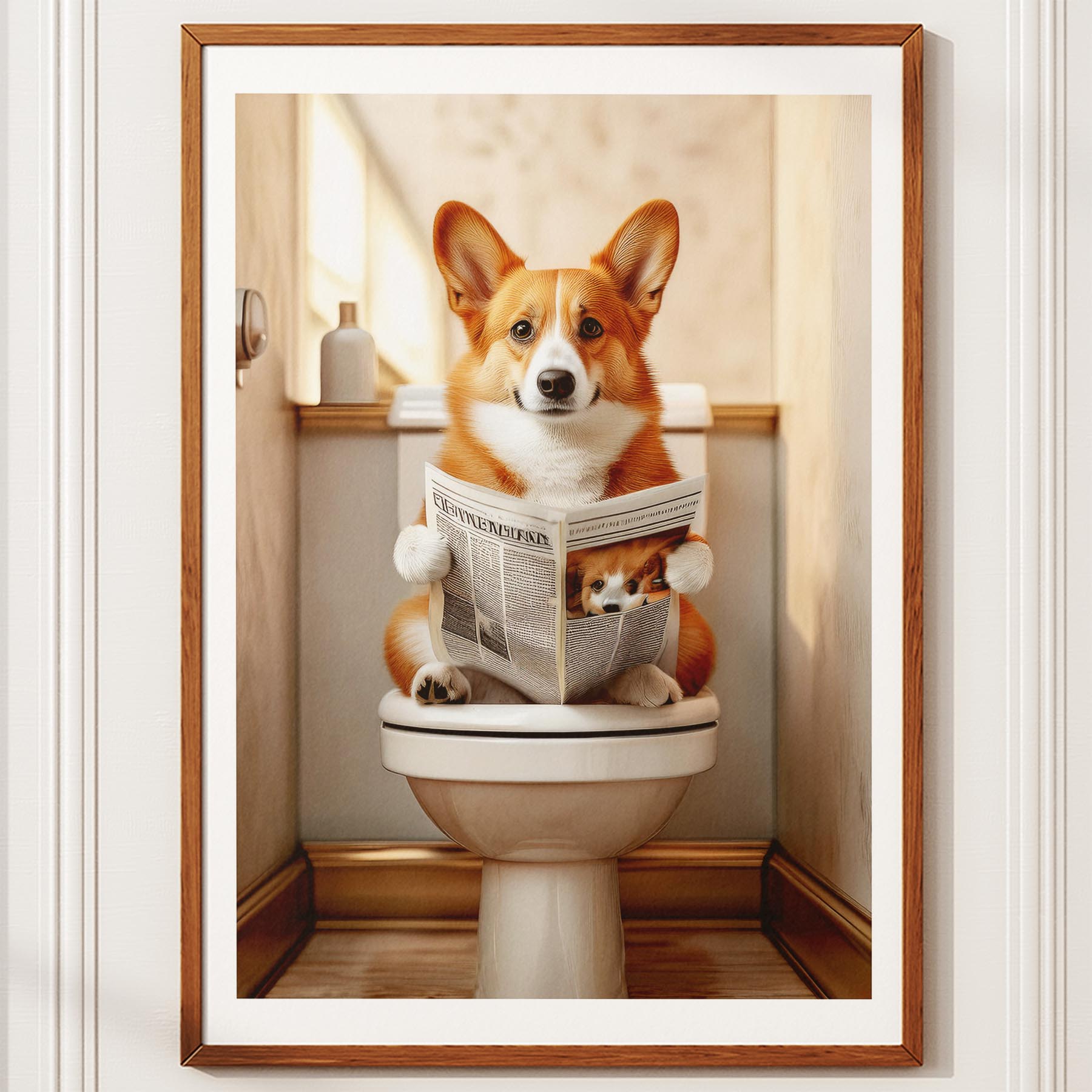 Corgi Toilet Humour Dog Series image 10