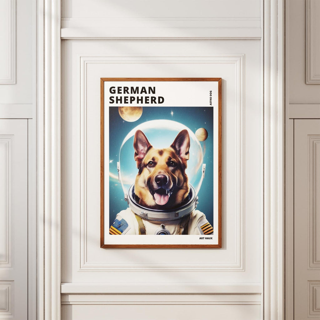 German Shepherd Astronaut Dog Series with Text Astro Dog image 3
