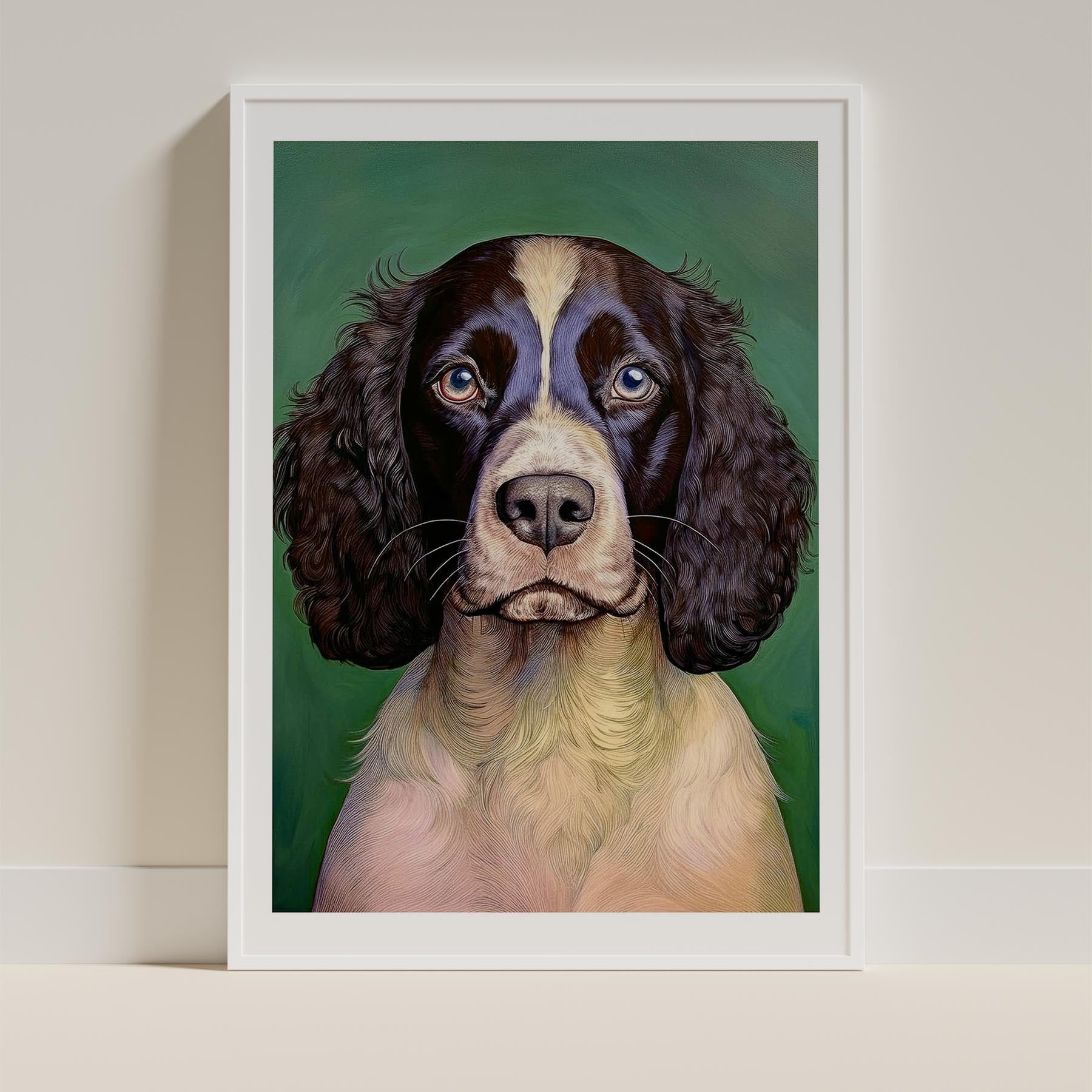 English Springer Spaniel Green Painted Series image 9