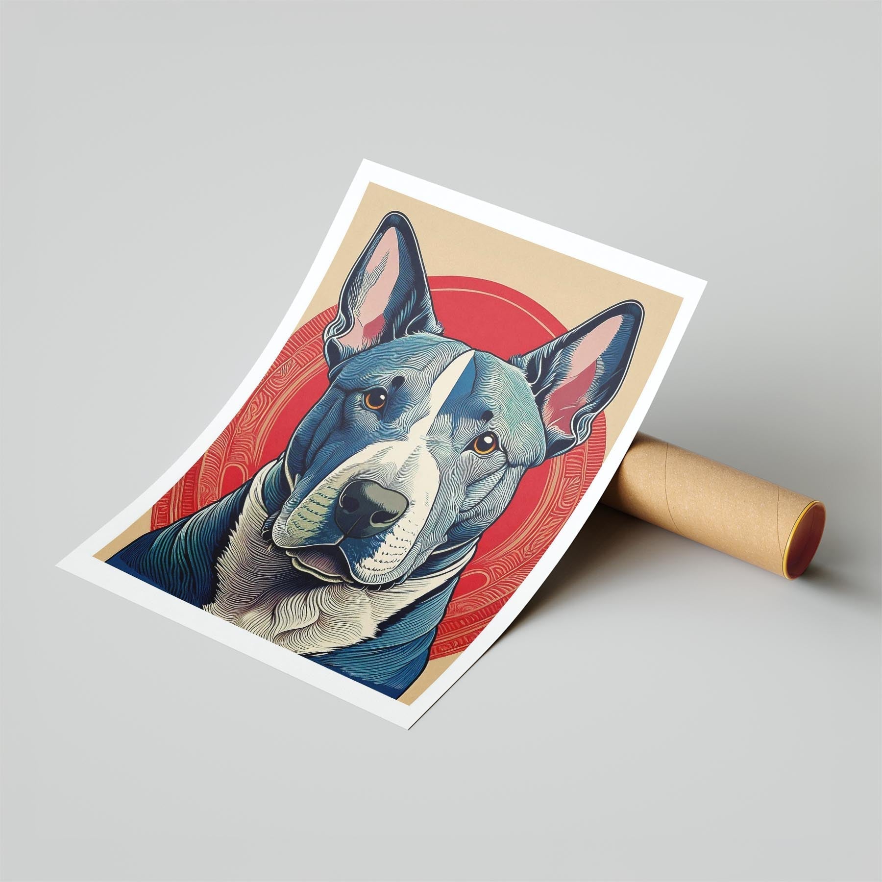 Bull Terrier Hokusai Japanese Inspired Dog Series 1 image 6