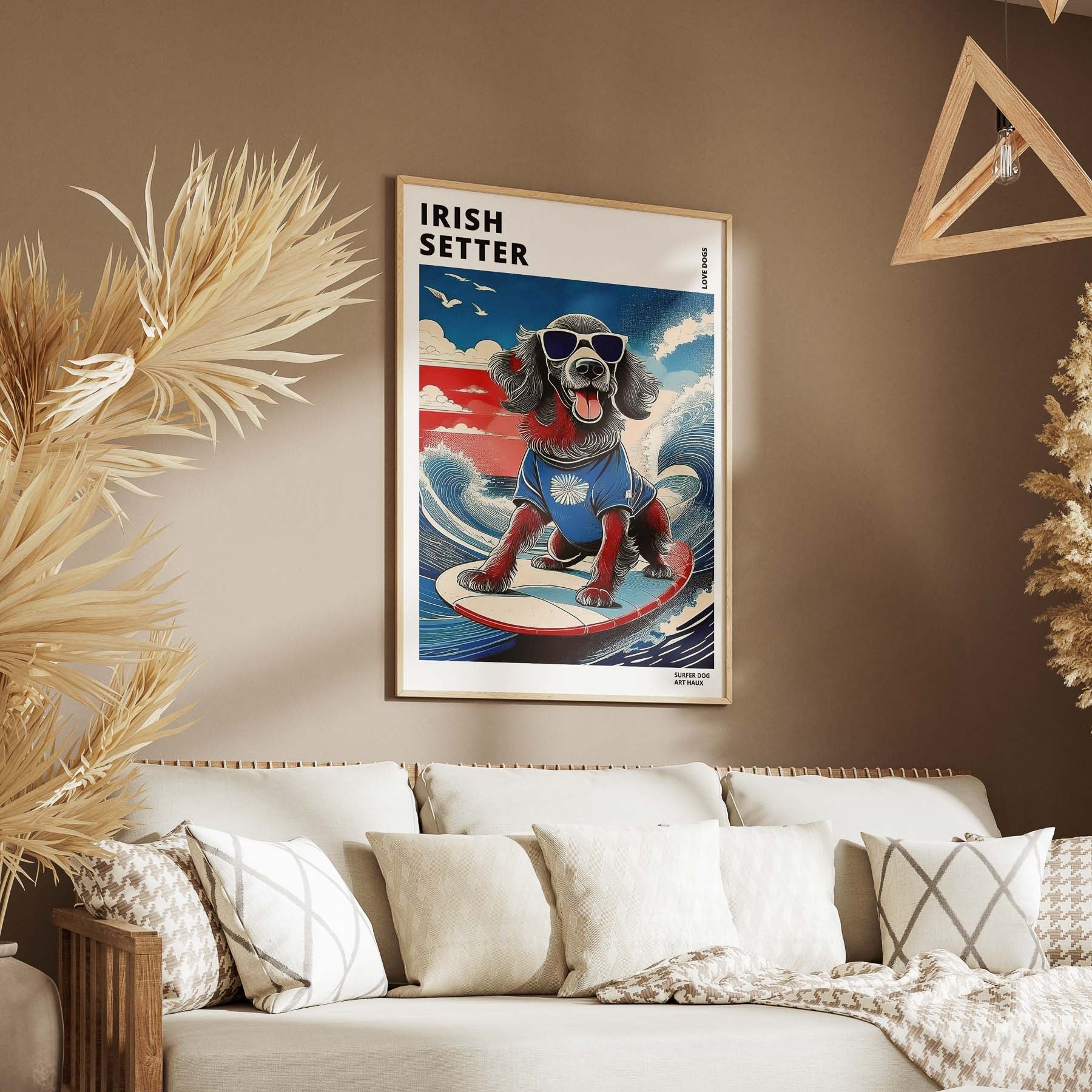 Irish Seter Hokosai Surfer Dogs 1 image 5