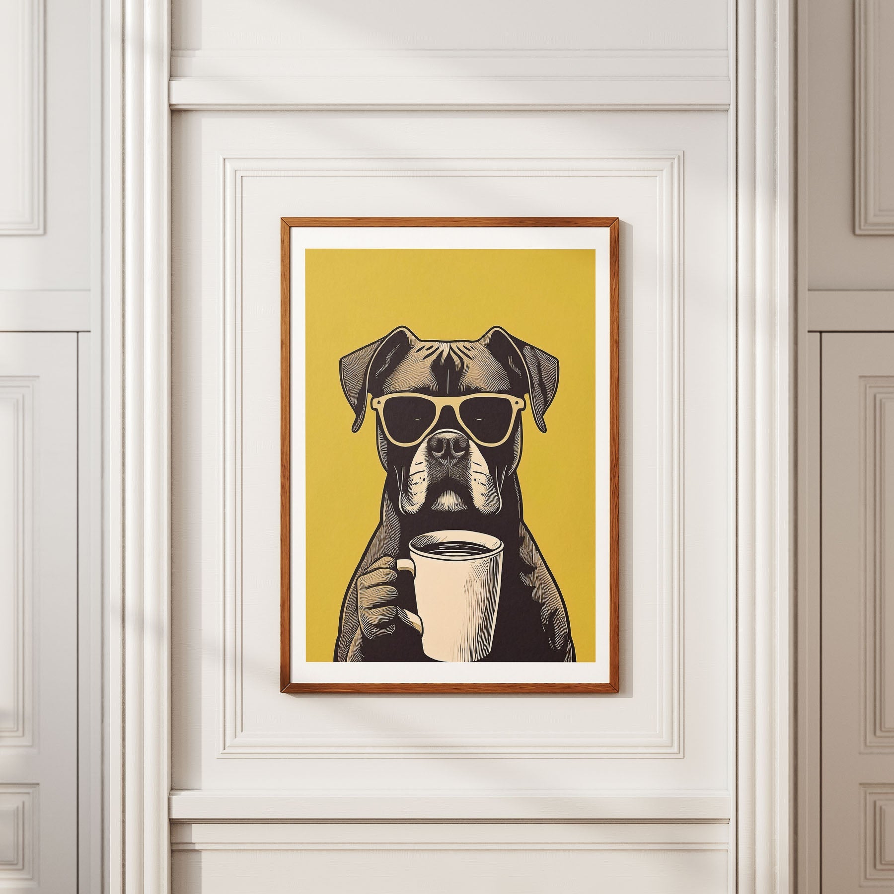 Boxer Chillin Coffee Dog image 2