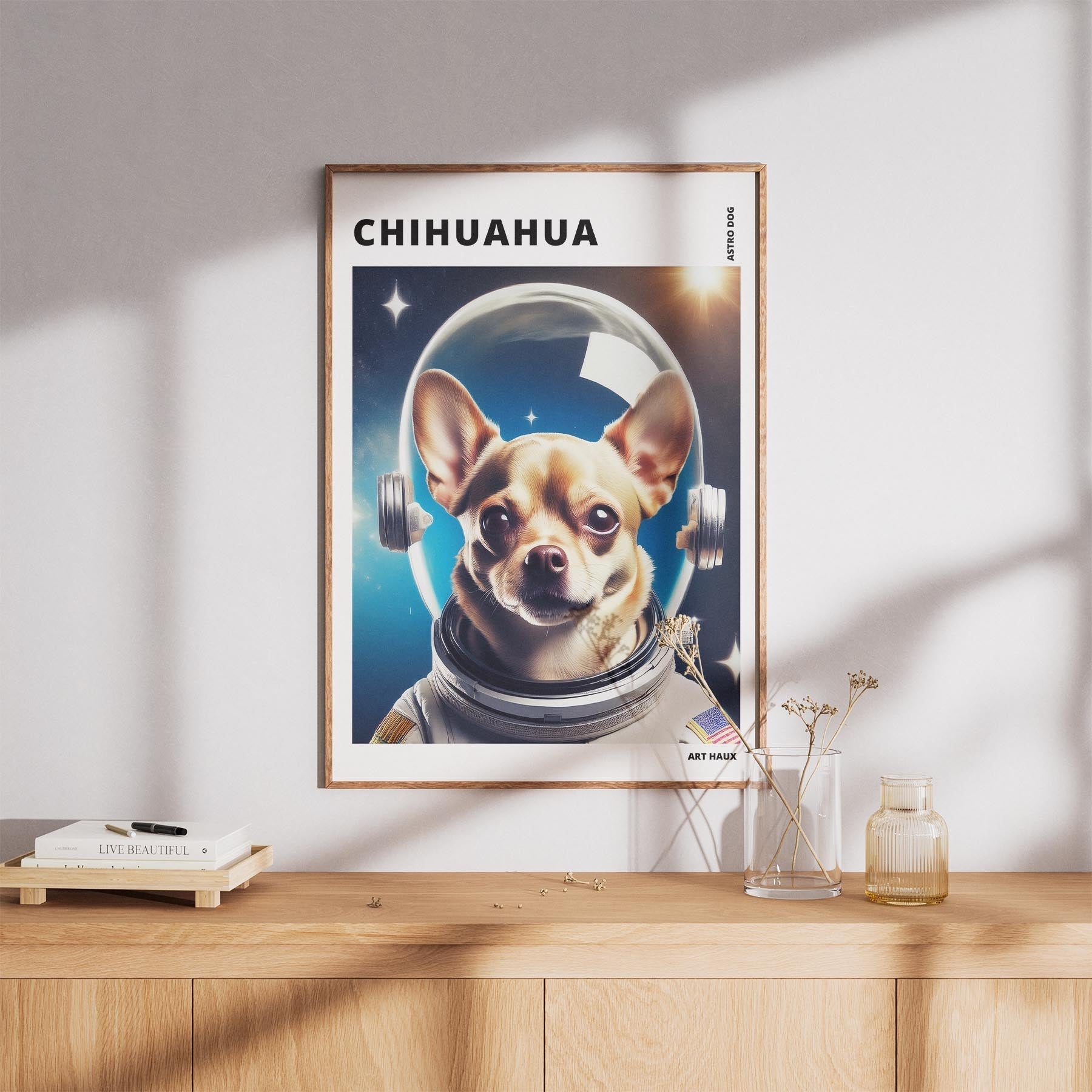 Chihuahua Astronaut Dog Series with Text Astro Dog image 8