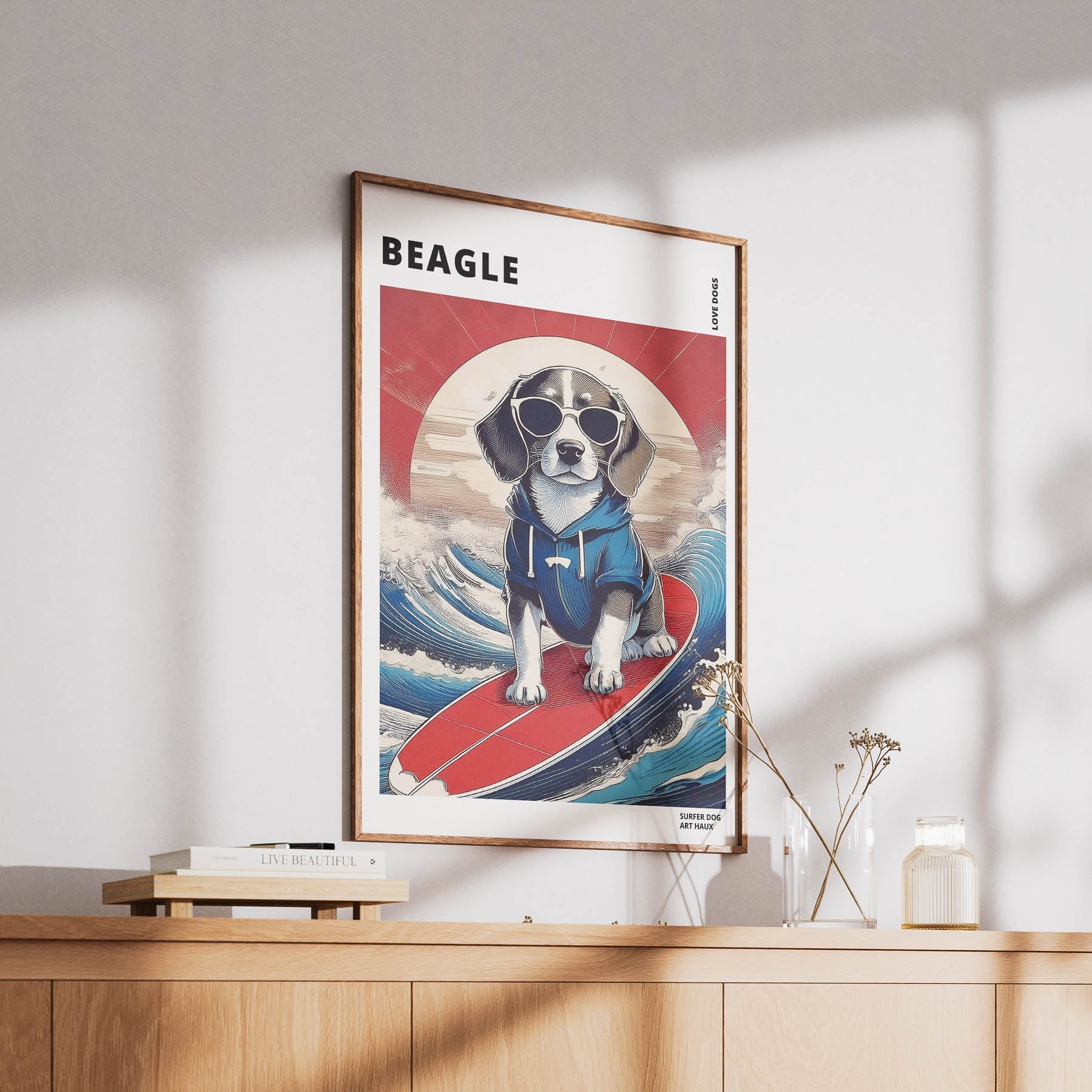 Beagle Hokosai Surfer Dogs 1 image 6
