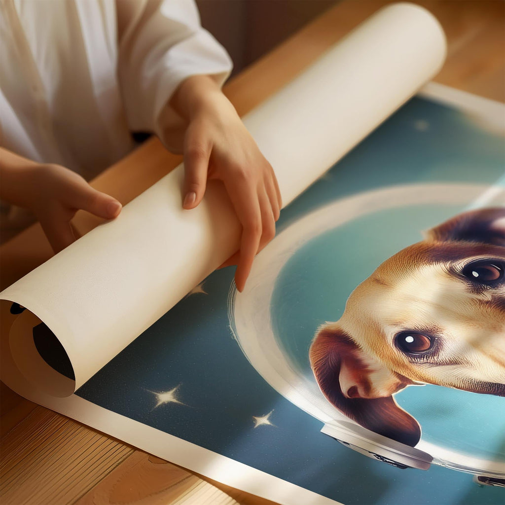 Greyhound Astronaut Dog Series with Text Astro Dog image 1