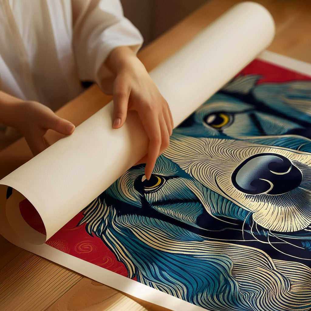 Irish Setter Hokusai Japanese Inspired Dog Series with Text image 1