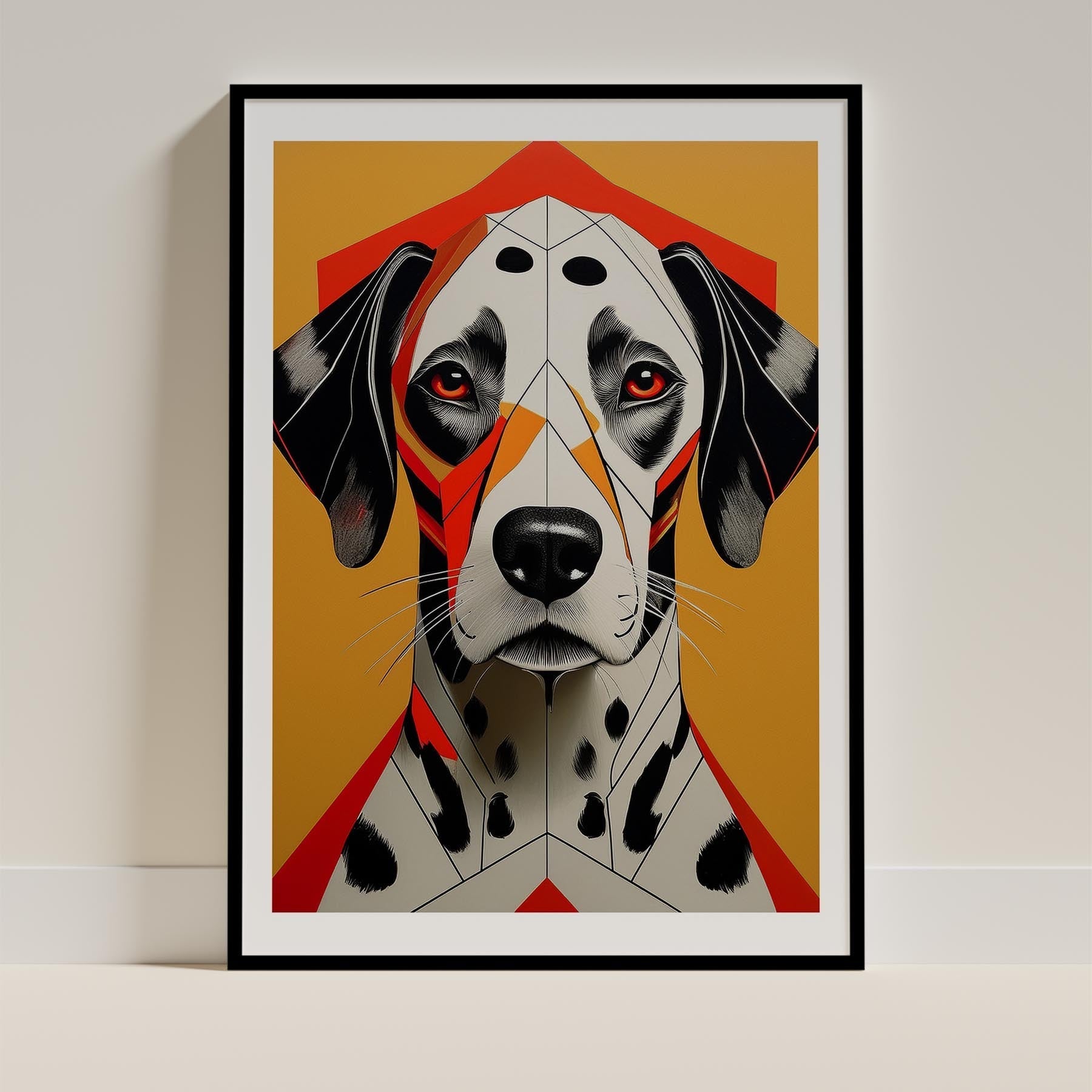 Dalmatian Geometric Orange Series image 0