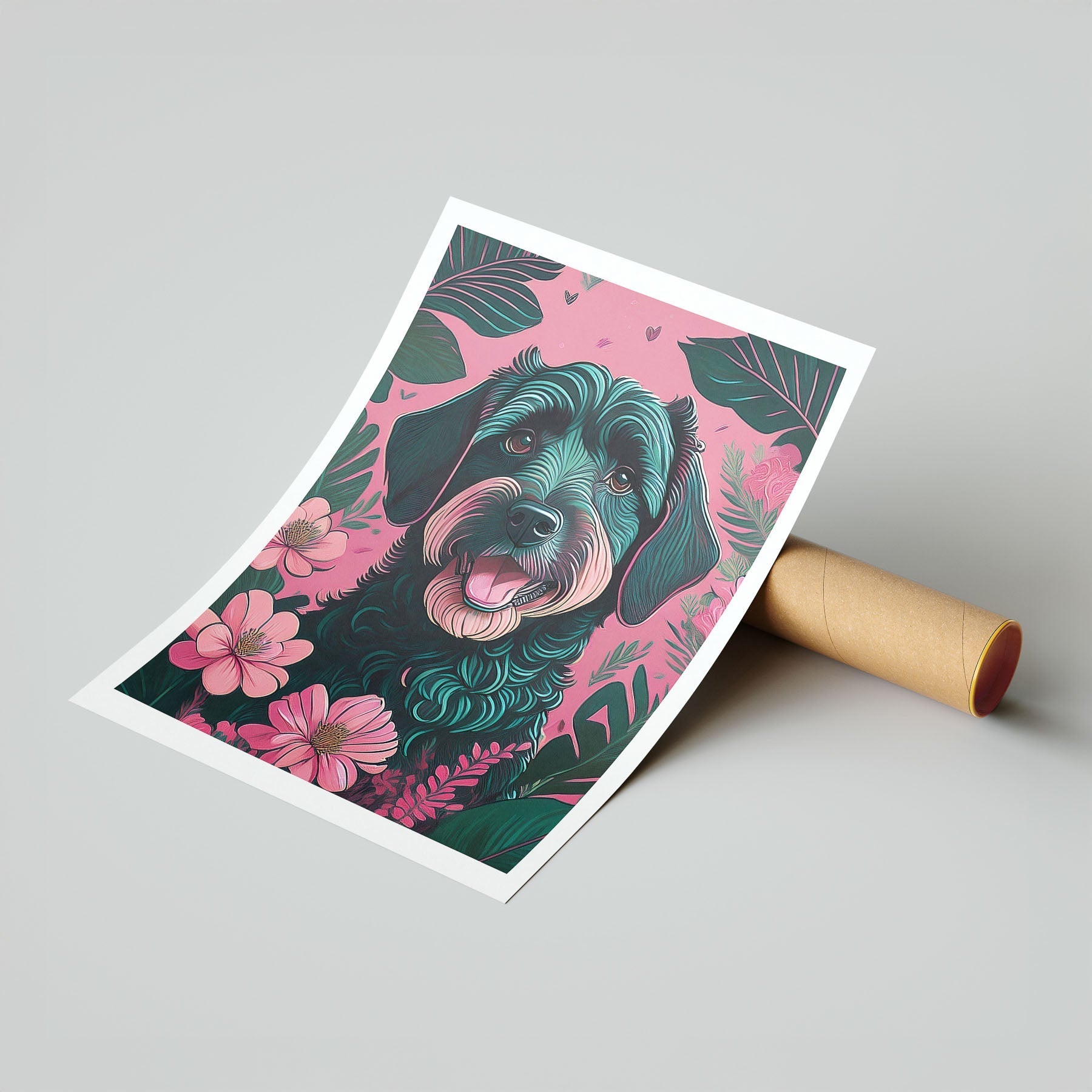 Labradoodle Flowery Dog image 7