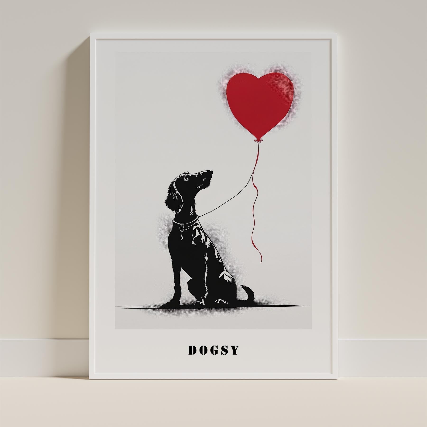 Greyhound DOGSY Series inspired by the Art of Banksy with text Dogsy image 9