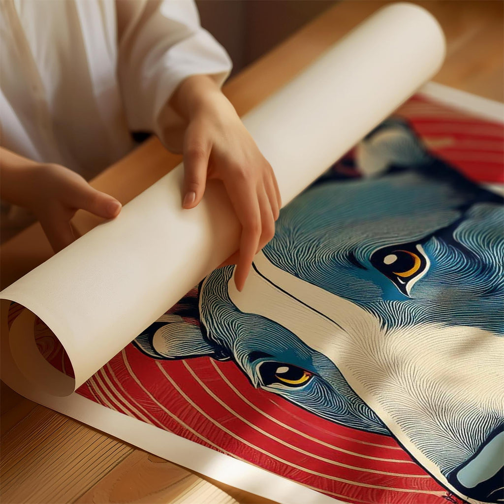 Bull Terrier Hokusai Japanese Inspired Dog Series 4 image 1