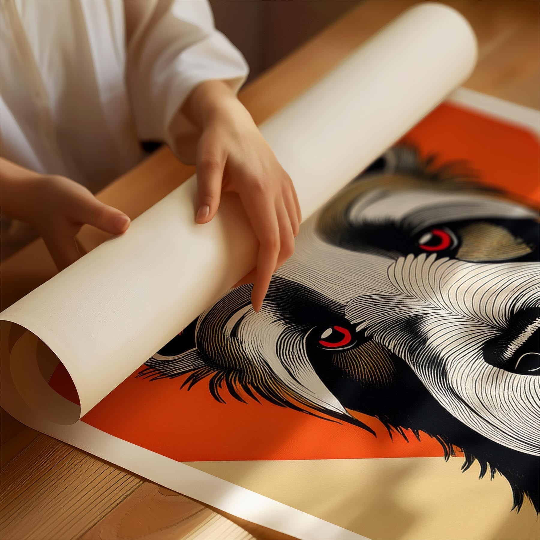 Scottish Terrier Geometric Orange Series image 1