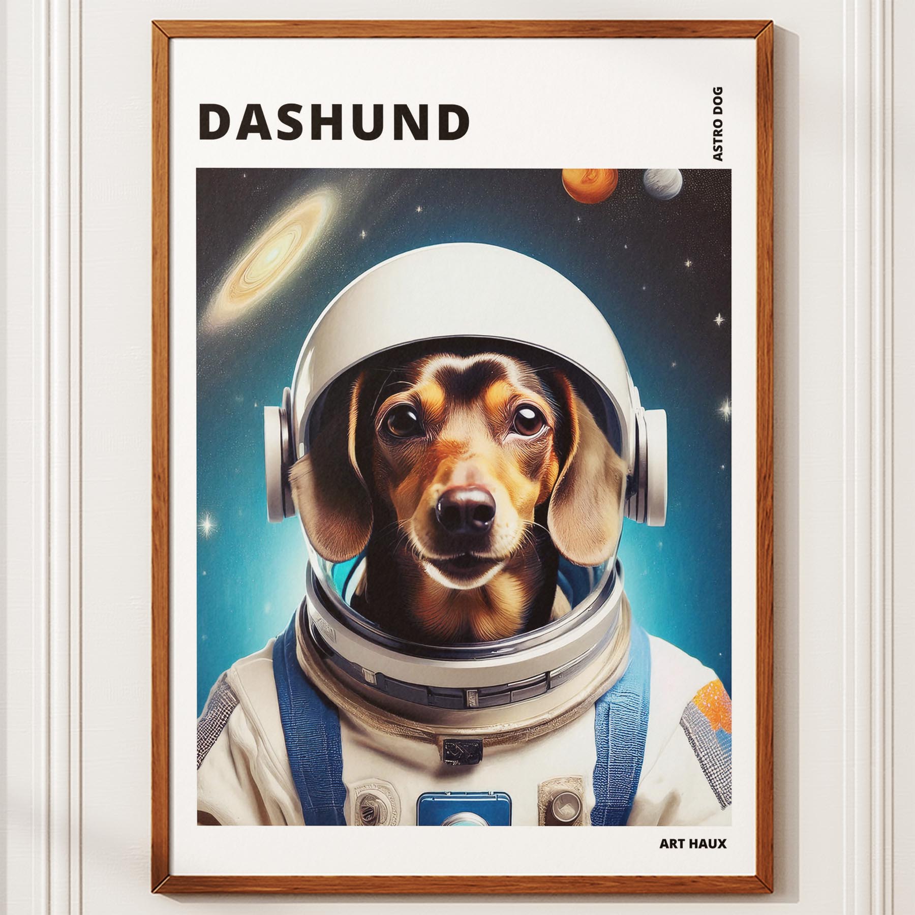Dachshund Astronaut Dog Series with Text Astro Dog image 10