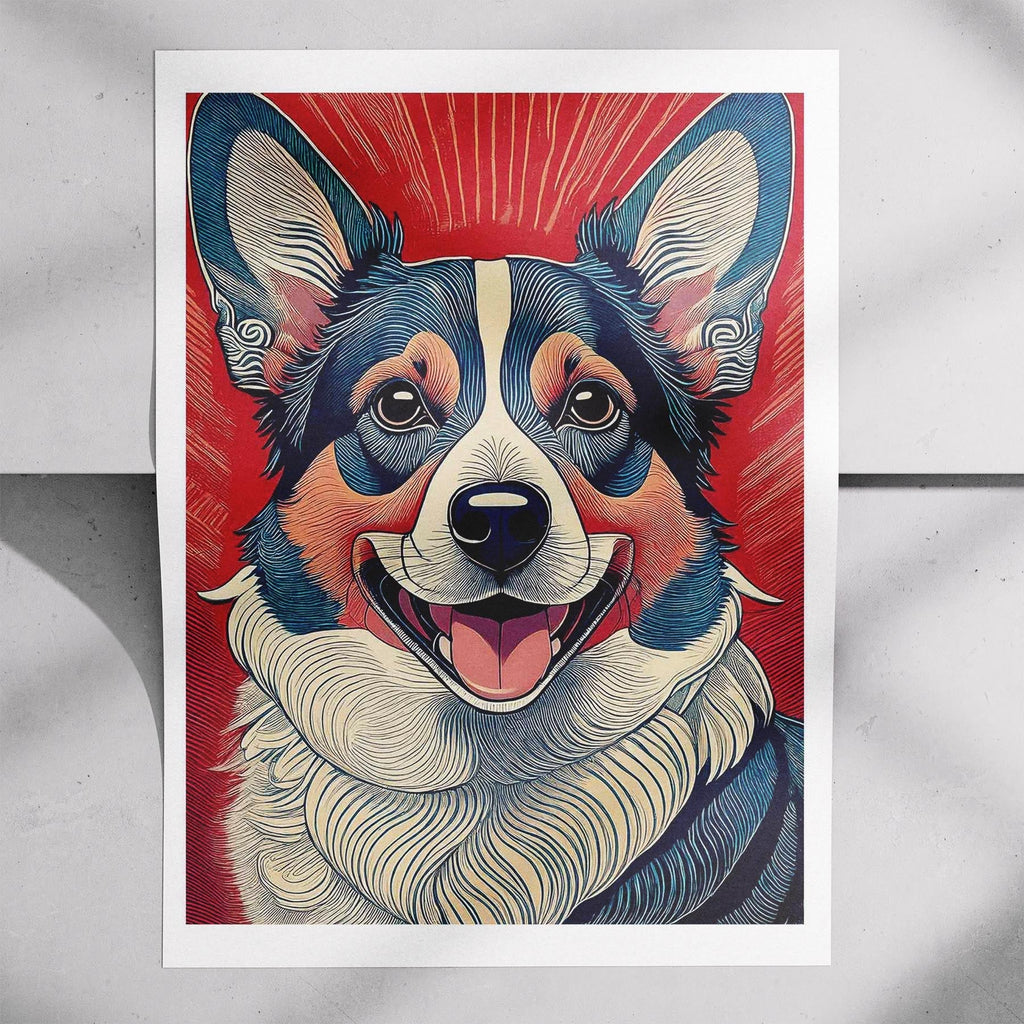 Corgi Hokusai Japanese Inspired Dog Series image 7