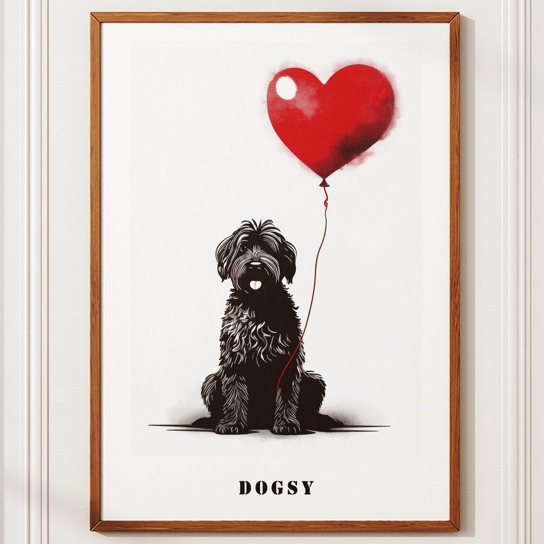 Smithfield Sheepdog DOGSY Series inspired by the Art of Banksy with text Dogsy image 10