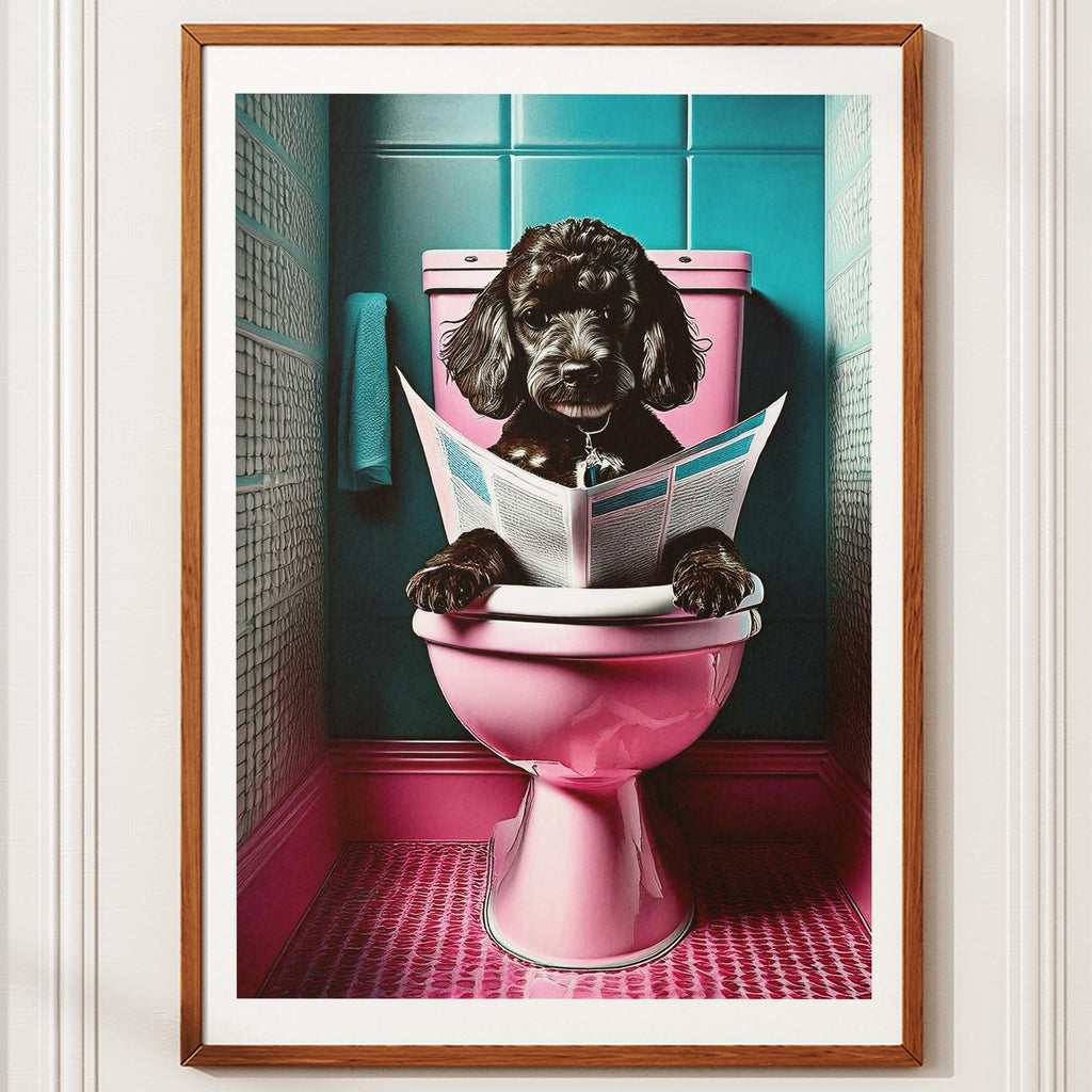 Poodle Toilet Dogs PInk and Turquise image 10