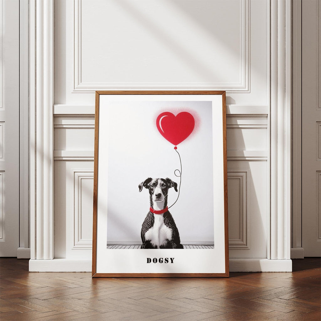 Whippet DOGSY Series inspired by the Art of Banksy with text Dogsy image 4