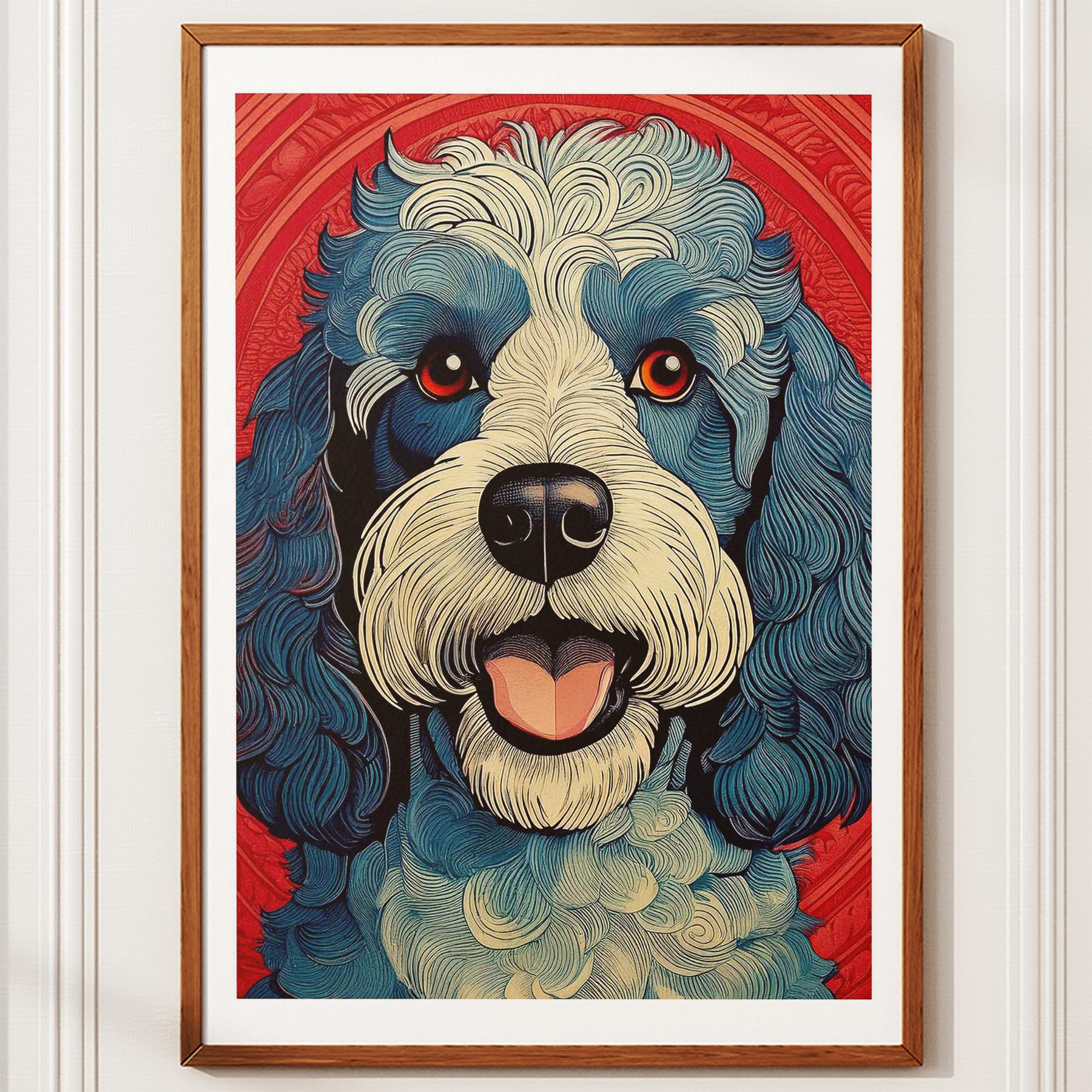 Cavoodle Hokusai Japanese Inspired Dog Series image 10
