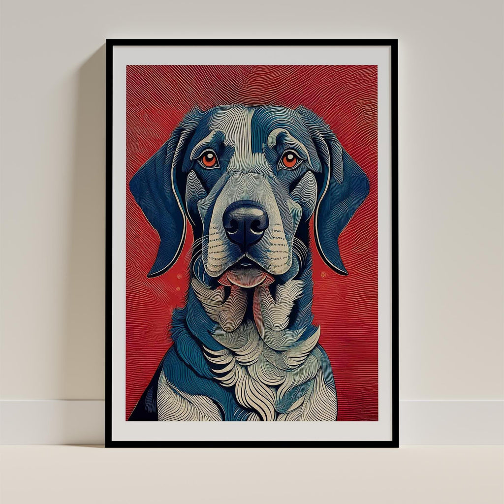 German Pointer Hokusai Japanese Inspired Dog Series image 0