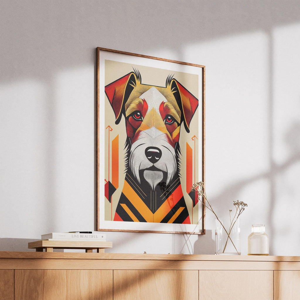 Irish Terrier Geometric Orange Series image 5