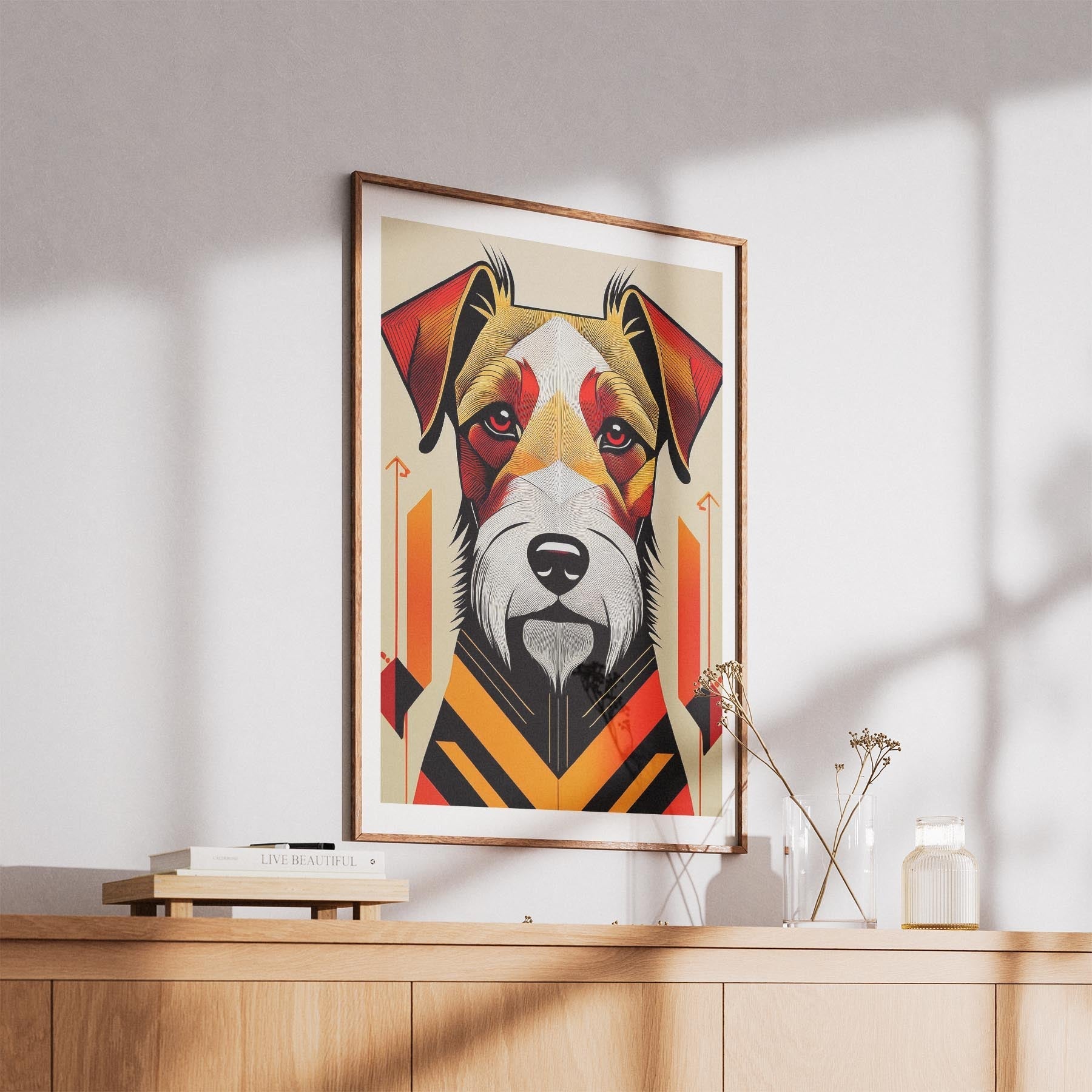 Irish Terrier Geometric Orange Series image 5