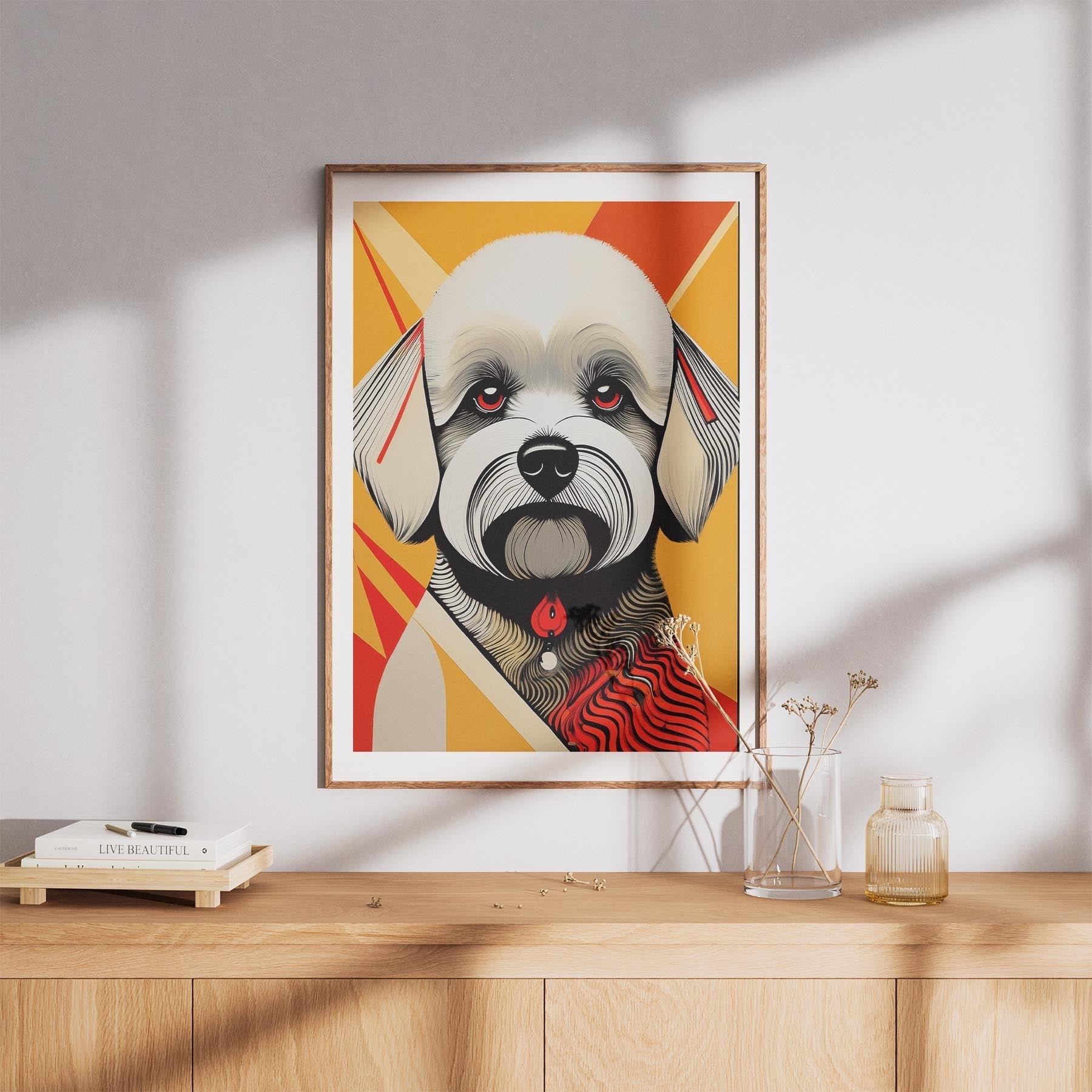 Bichon Frise Geometric Orange Series image 8