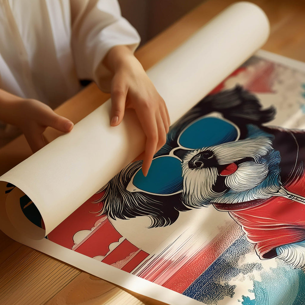 Shih Tzu Hokosai Surfer Dogs 2 image 3