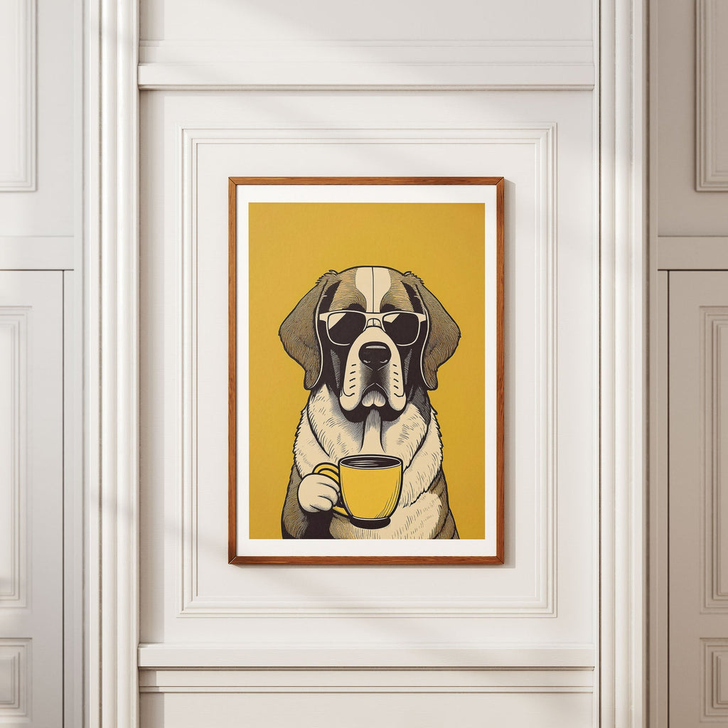 Saint Bernard Chillin Coffee Dog image 2