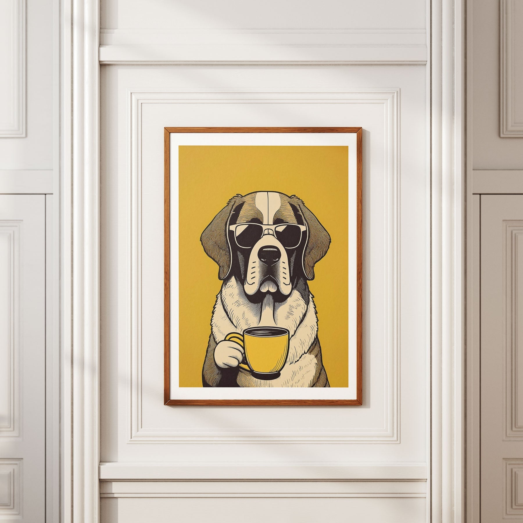 Saint Bernard Chillin Coffee Dog image 2