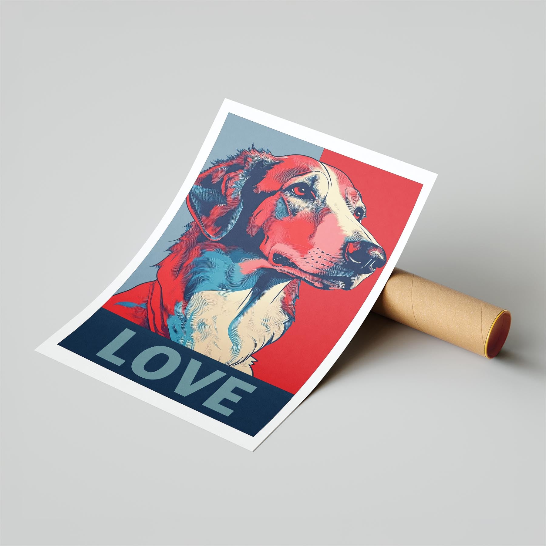 Borzoi LOVE Series Inspired by the Obama Poster image 6