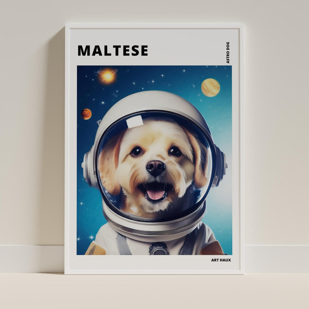 Maltese Astronaut Dog Series with Text Astro Dog image 9