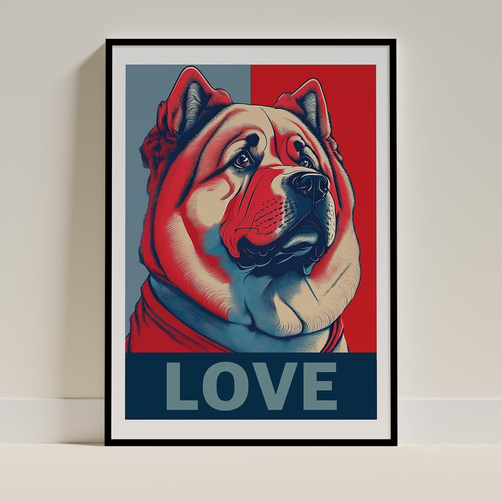Chow Chow LOVE Series Inspired by the Obama Poster image 0