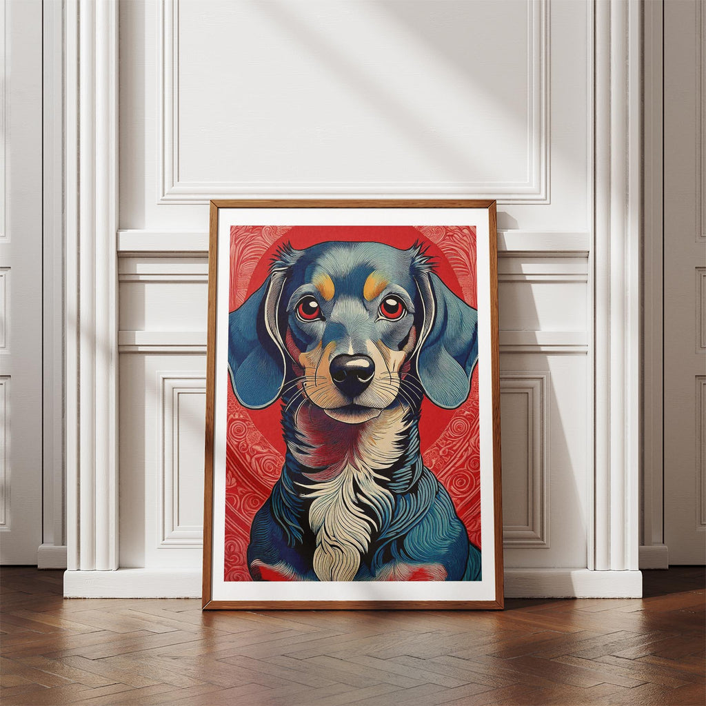 Dachshund Hokusai Japanese Inspired Dog Series image 4