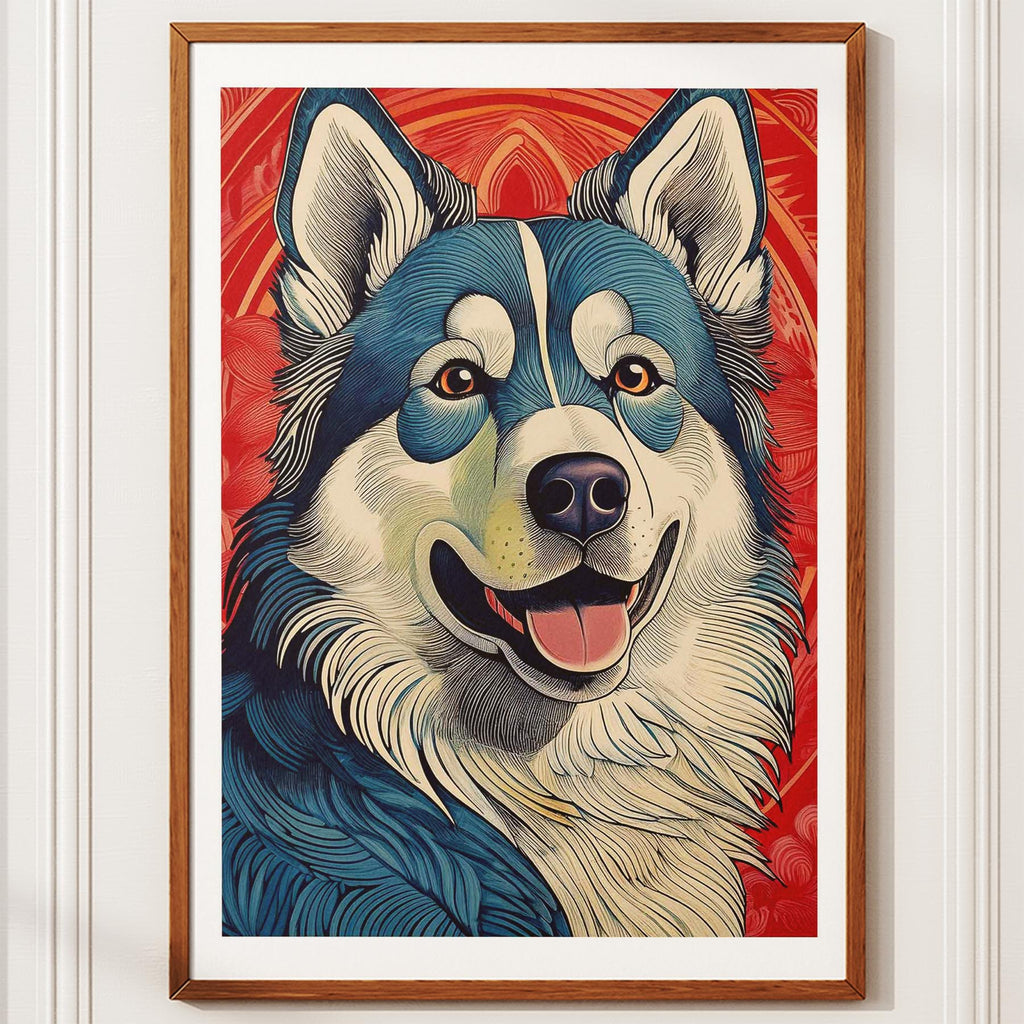 Alaskan Malamute Hokusai Japanese Inspired Dog Series 1 image 10
