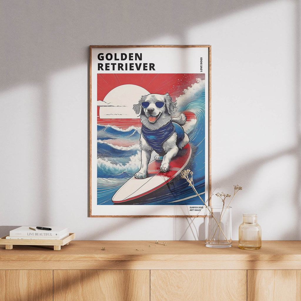 Golden Retriever Hokosai Surfer Dogs 1 image 8