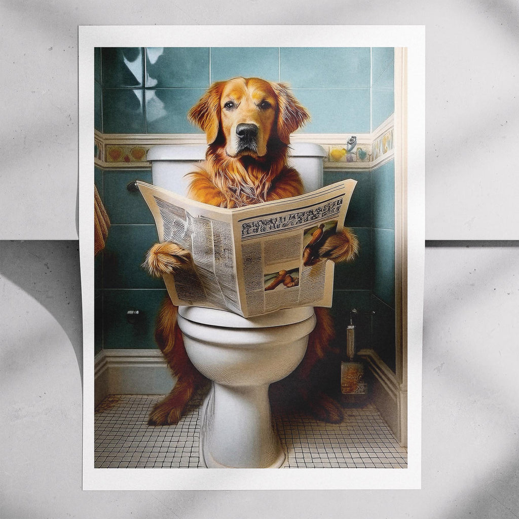 Golden Retriever Toilet Humour Dog Series 3 image 7