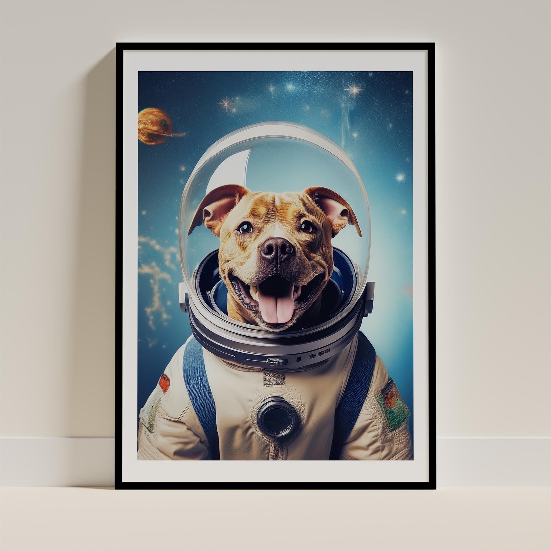 Staffordshire Bull Terrier Astronaut Dog Series image 0