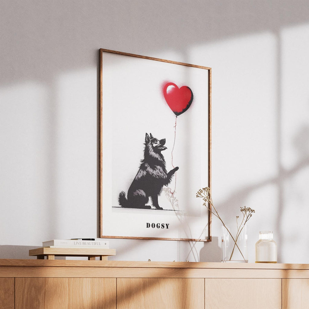 Samoyed DOGSY Series inspired by the Art of Banksy with text Dogsy image 5