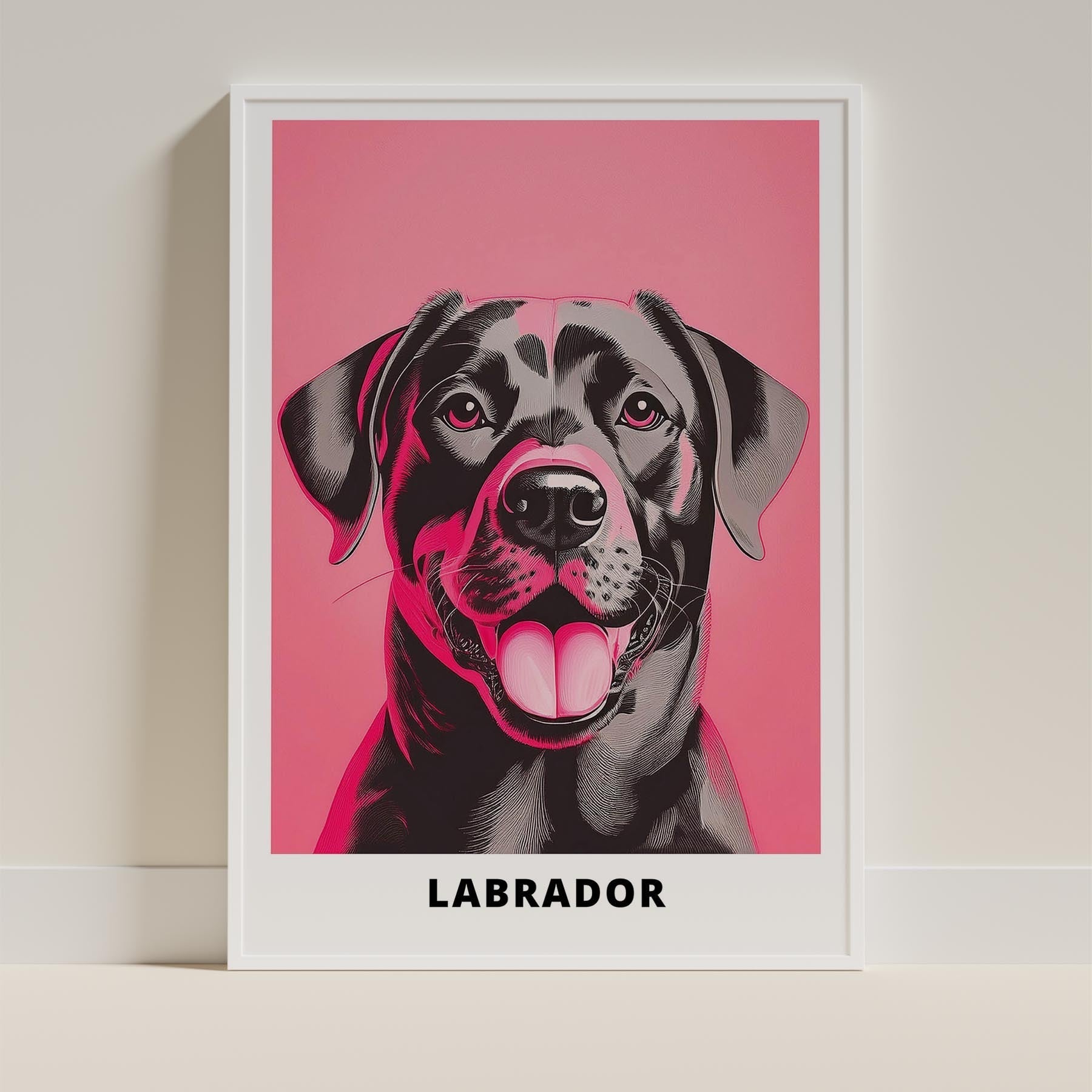 Labrador Retriever Pink and Black Dog Series 4 image 9