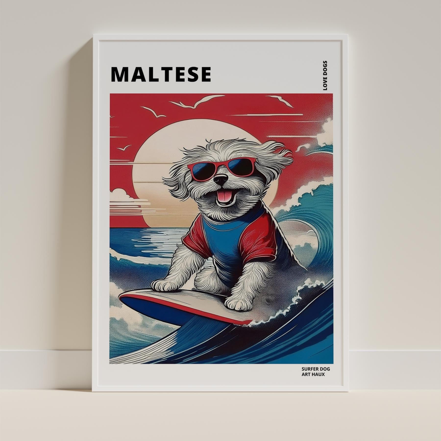 Maltese Hokosai Surfer Dogs 2 image 9