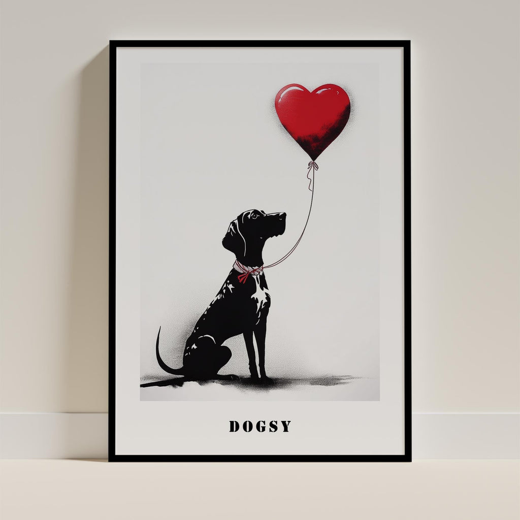 English Pointer DOGSY Series inspired by the Art of Banksy with text Dogsy image 0