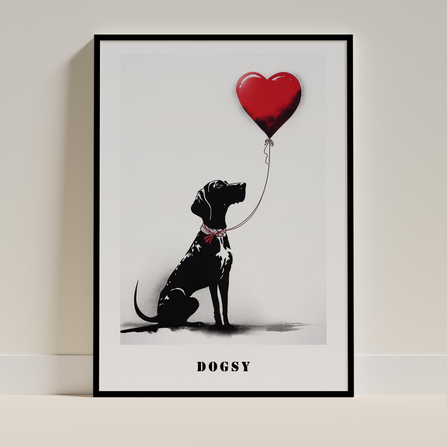 English Pointer DOGSY Series inspired by the Art of Banksy with text Dogsy image 0