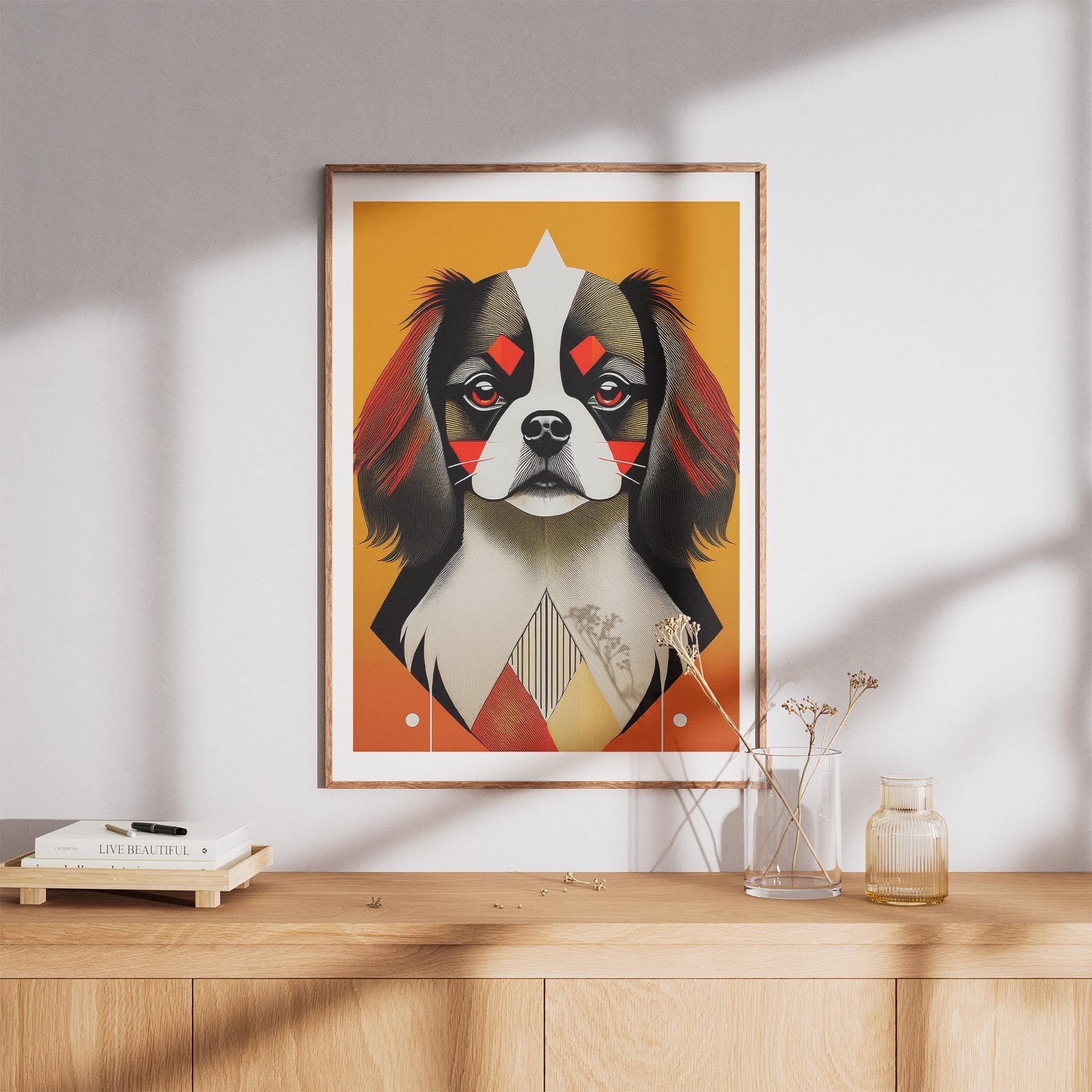 Japanese Chin Geometric Orange Series image 8