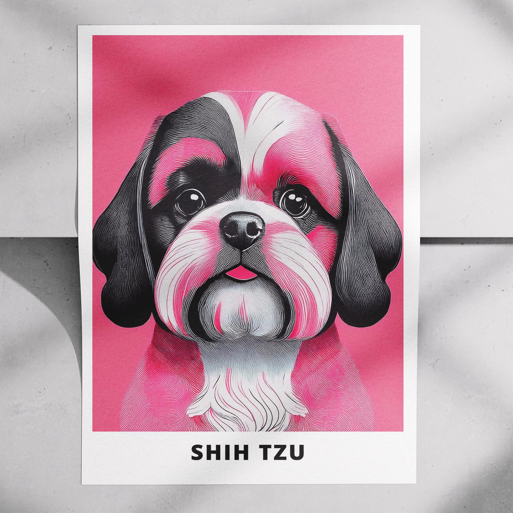 Shih Tzu Pink and Black Dog Series 1 image 7