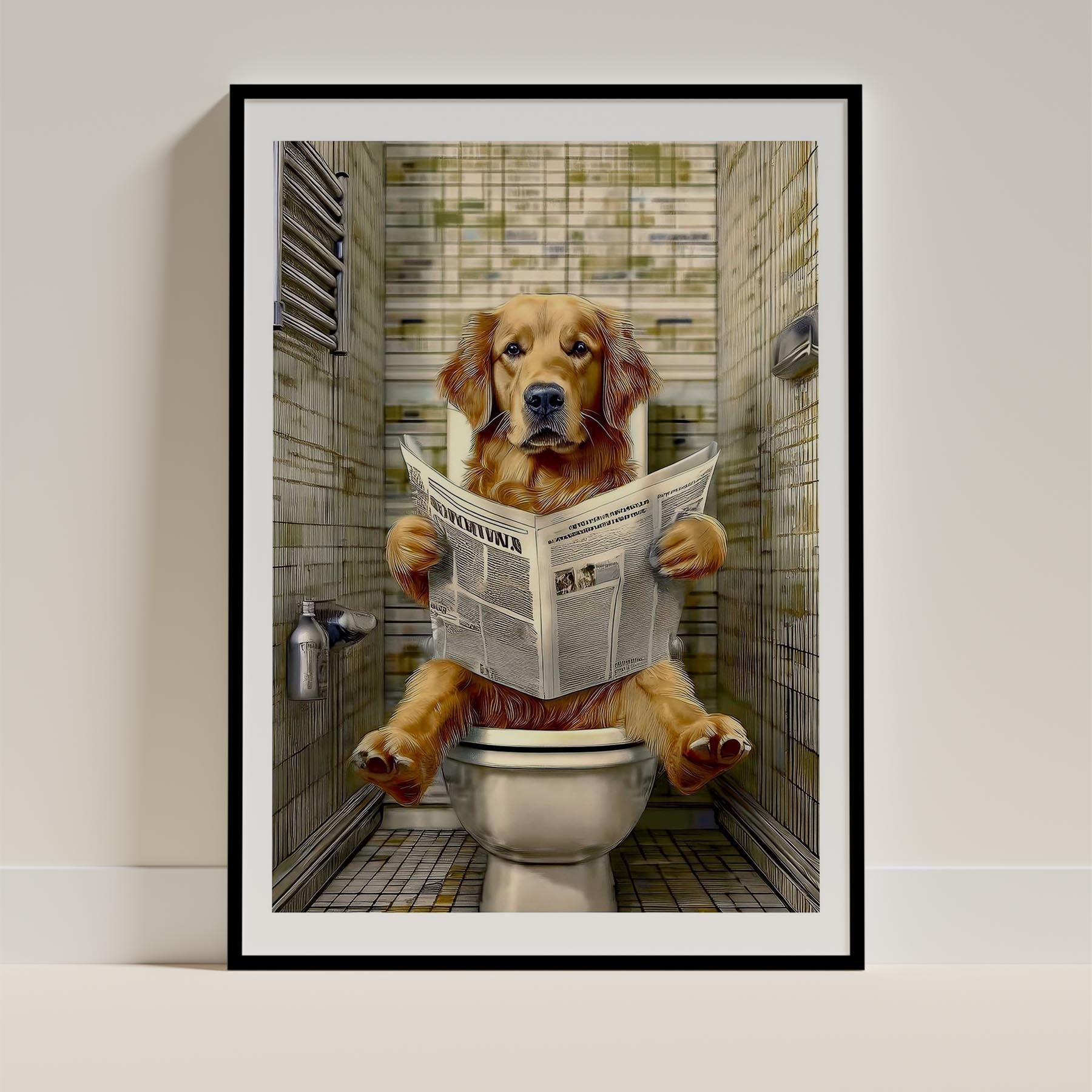Golden Retriever Toilet Humour Dog Series 2 image 0