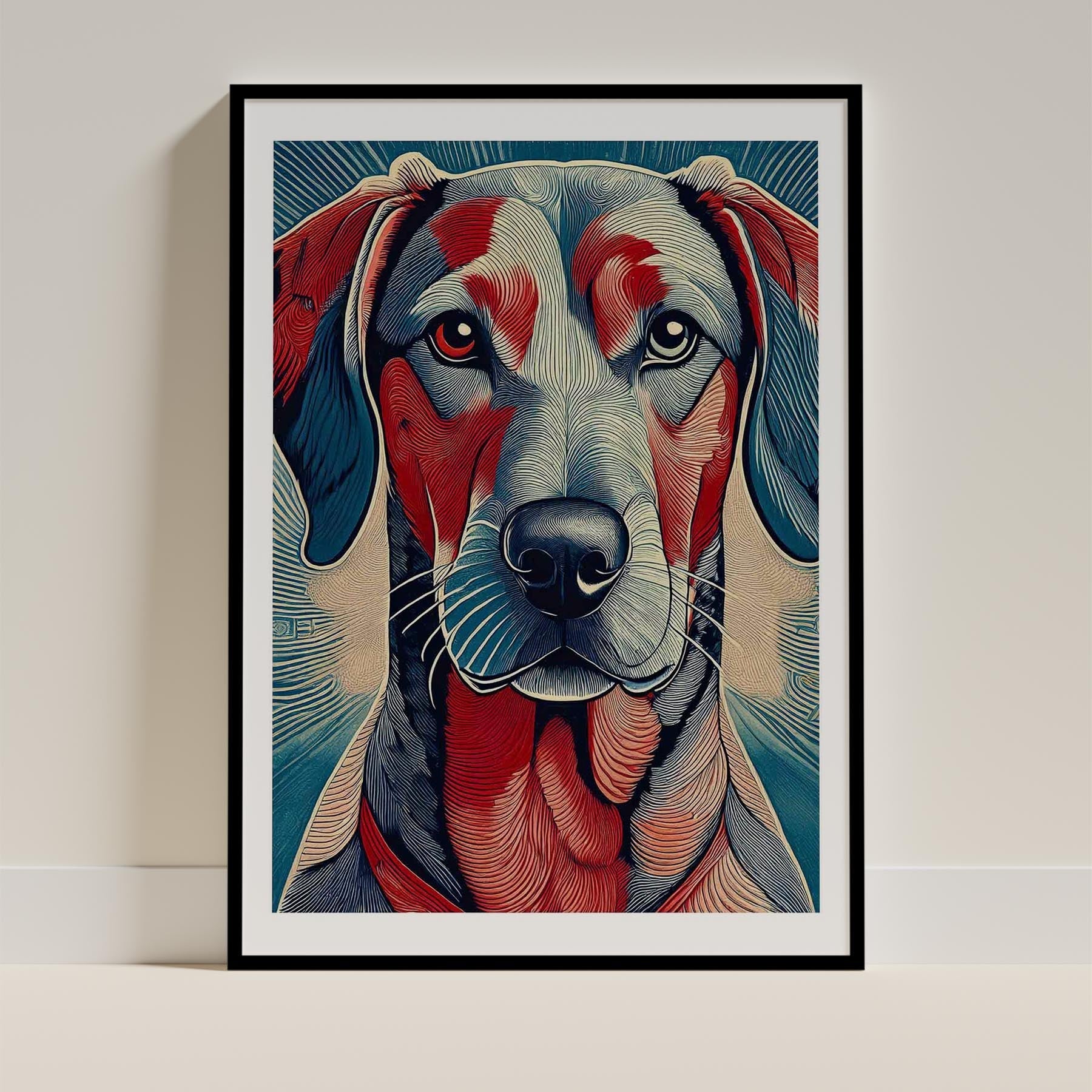 Rhoedesian Ridgeback Hokusai Japanese Inspired Dog Series image 0