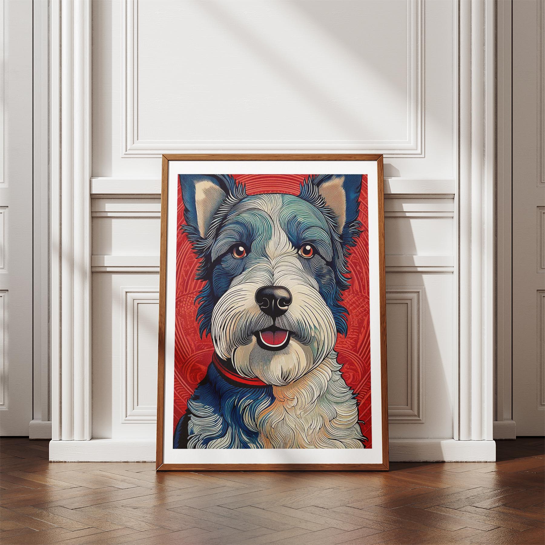 Fox Terrier Hokusai Japanese Inspired Dog Series image 4
