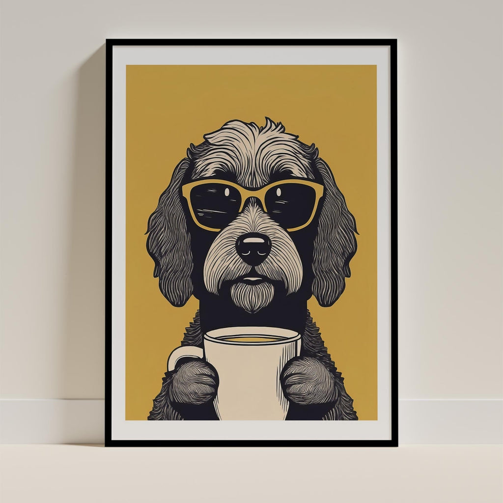 Schnoodle Chillin Coffee Dog image 12