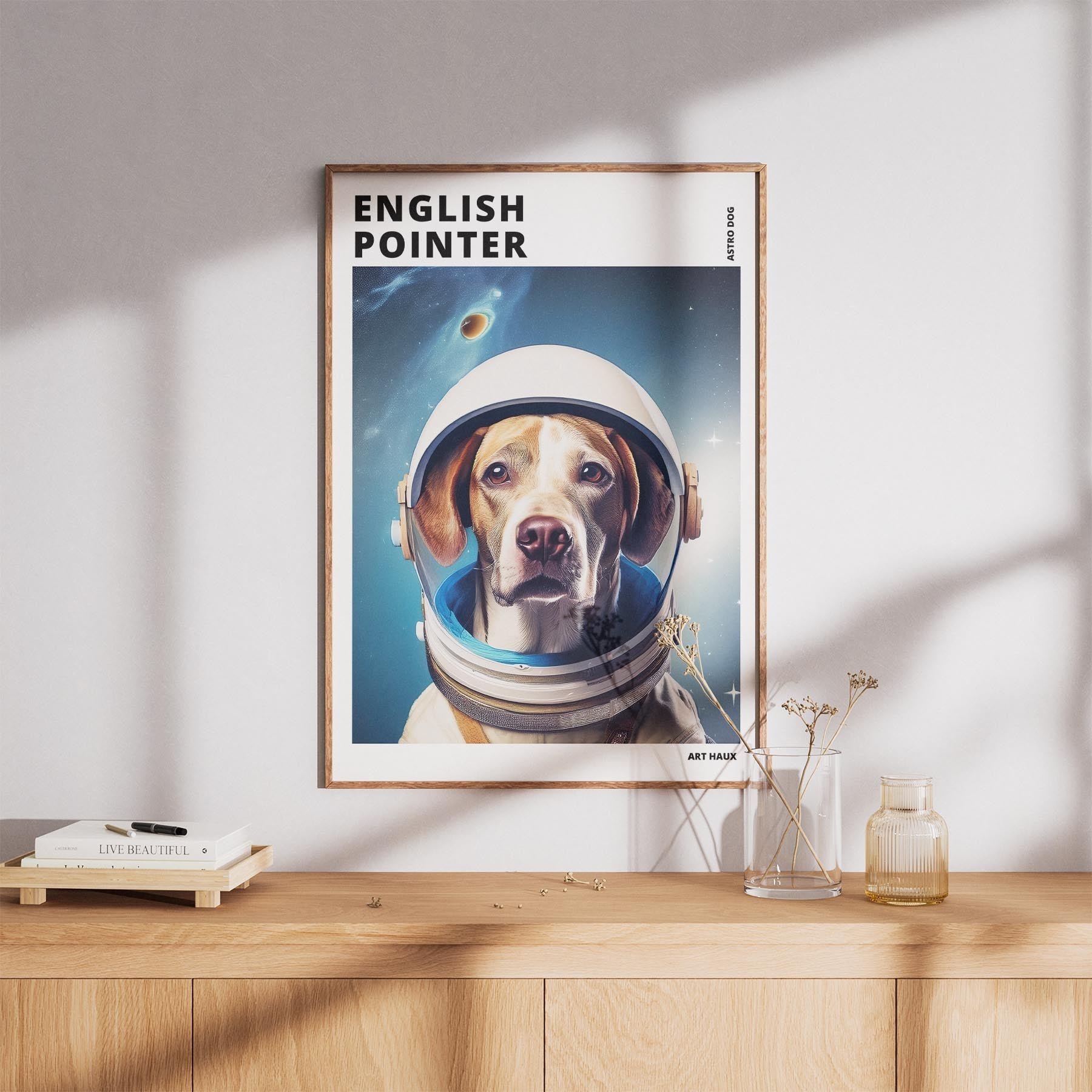 English Pointer Astronaut Dog Series with Text Astro Dog image 8