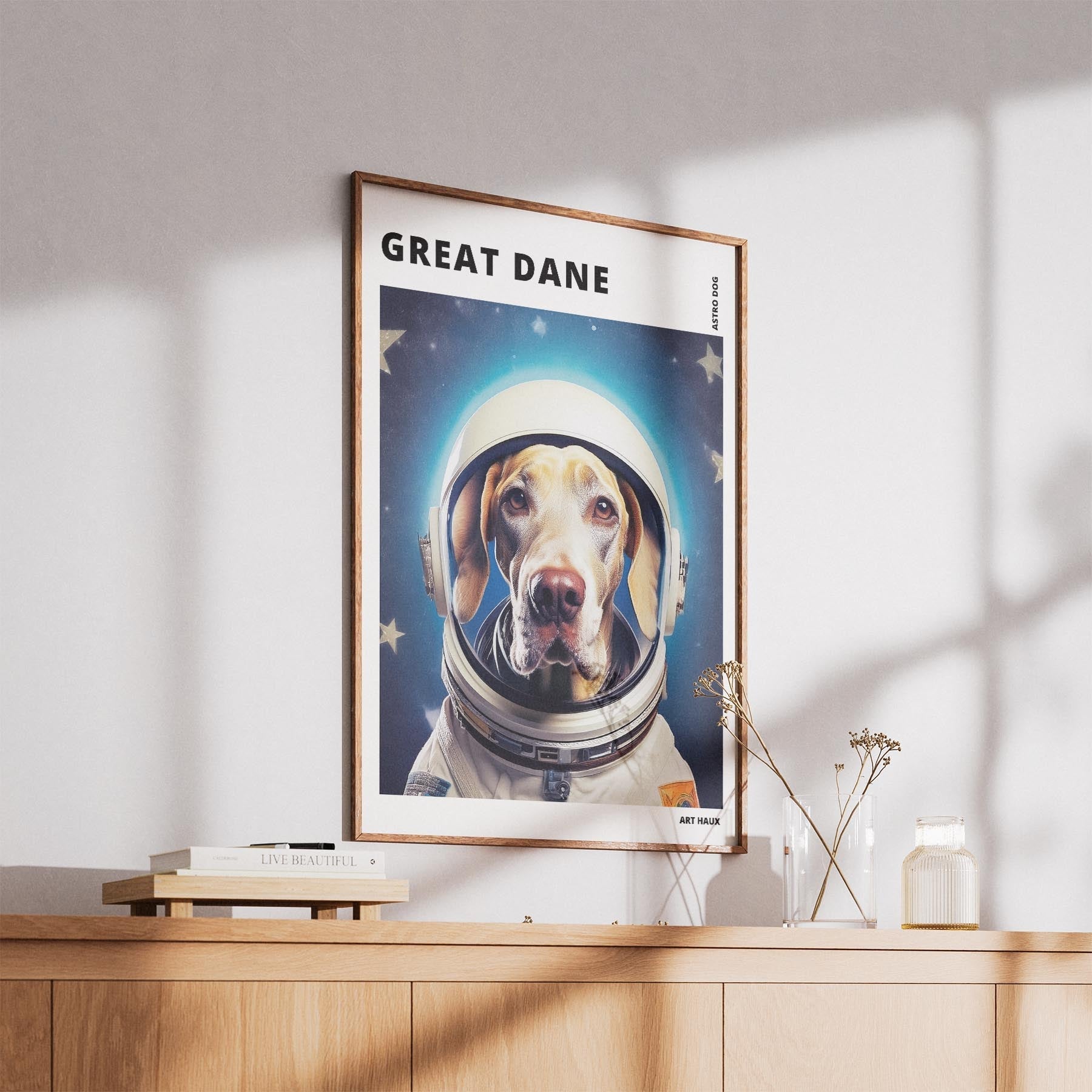 Great Dane Astronaut Dog Series with Text Astro Dog image 5