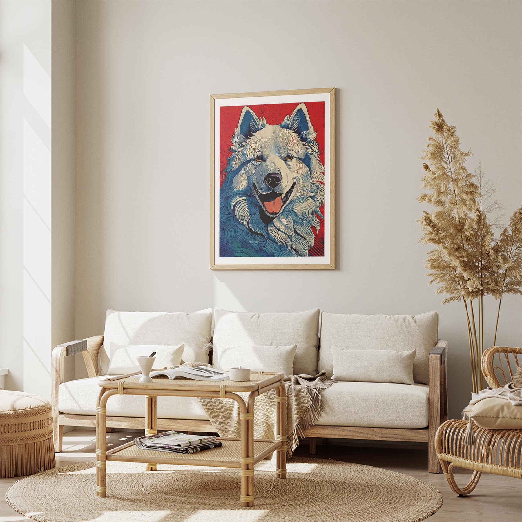 Samoyed Hokusai Japanese Inspired Dog Series image 2